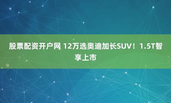 股票配资开户网 12万选奥迪加长SUV！1.5T智享上市