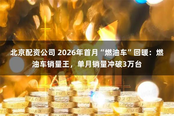 北京配资公司 2026年首月“燃油车”回暖：燃油车销量王，单月销量冲破3万台